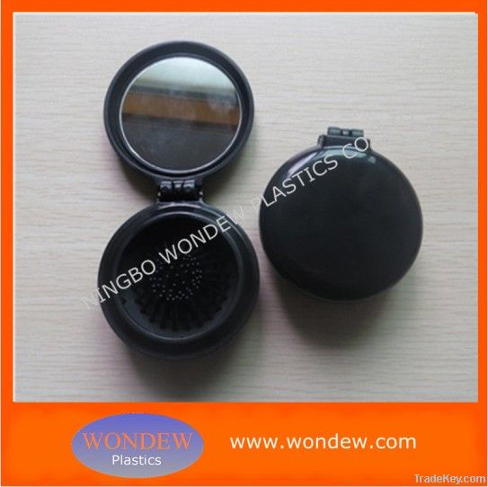 Foldable hair brush with mirror