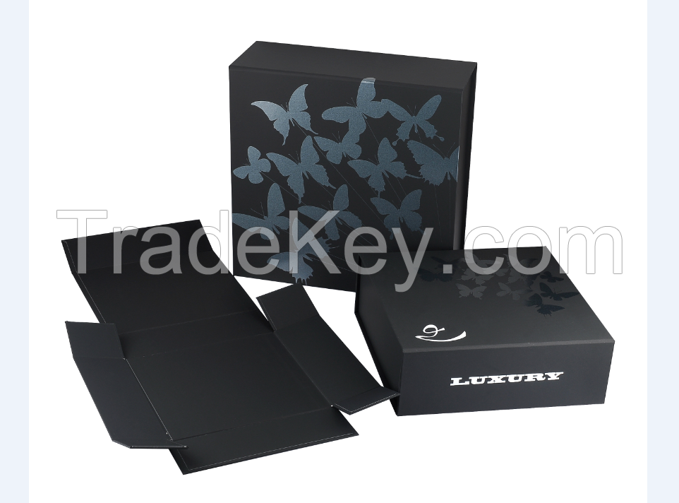 Black Foldable Paper Boxes