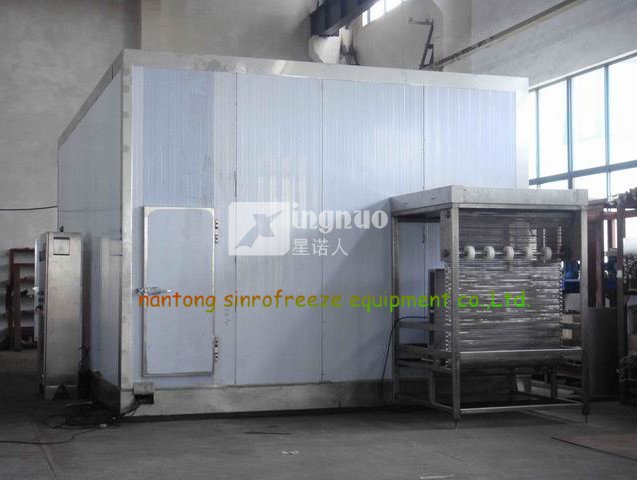 Fludization freezer