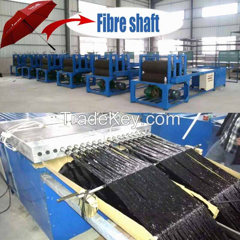 Umbrella fibre shaft making machines firbre set up rack for tent new designed machines