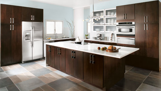 slab door style kitchen cabinet