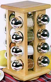 rotatable spice rack, 16pcs spice rack, wooden spice rack