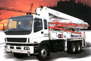 Truck-mounted concrete pump