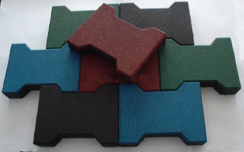 Rubber paver tile