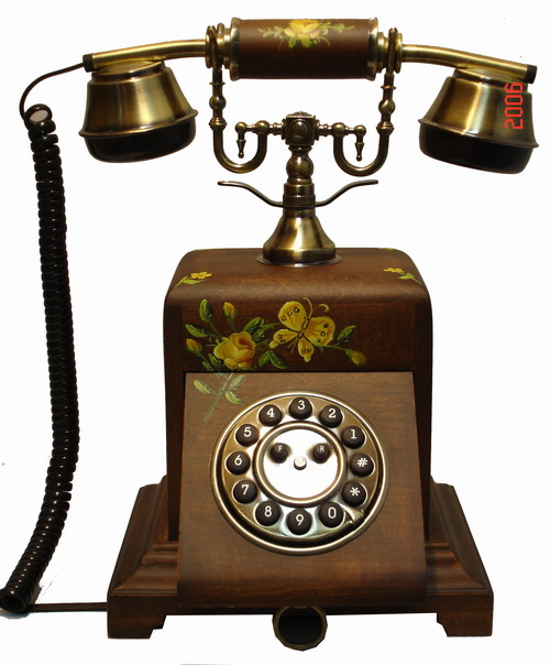 Antique Wooden Telephone