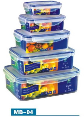 5 in 1 retangular airtight container