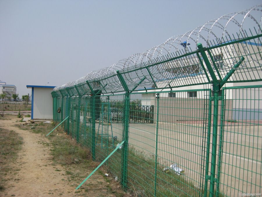 Airport security fence