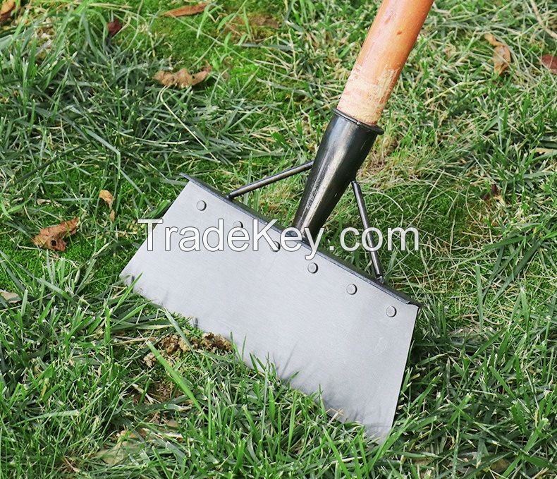 heavy duty outdoor cleaning shovel flat garden metal shovel for farm weeding planting ice removing scraper steel spade shovel