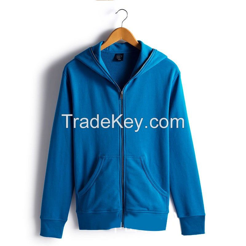 Oem Custom Men's Double-ended Zipper Pullover Hoodies High Quality Full Zip Up Hoodies Fleece Cotton Mens Hoodie