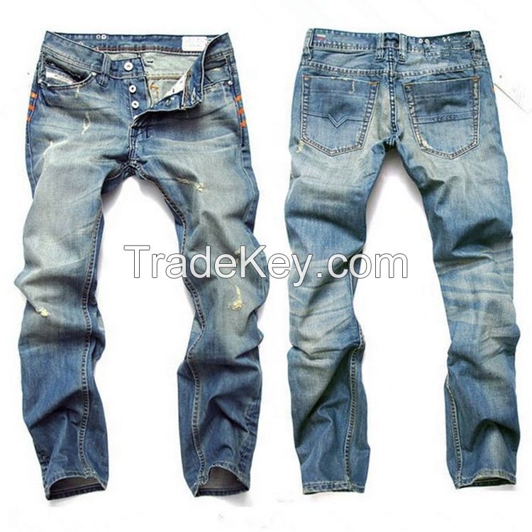 OEM Custom Destroyed Stretch Men's Skinny Denim Pant Slim Fit Mens Ripped Jeans