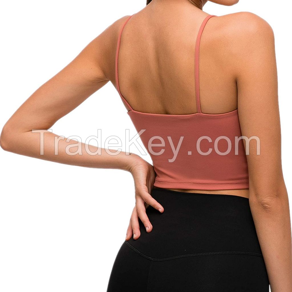 Digital Printing Logo Fitness vest popular womens sports bra yoga vest holes high neck sports Bra