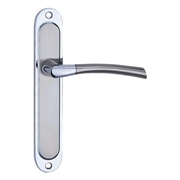 Zamak door handle with long plate