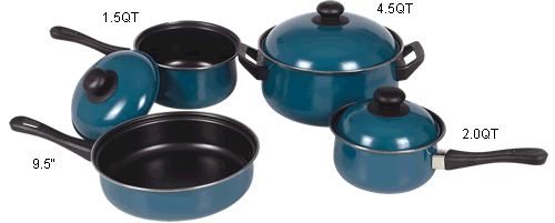 7PC belly shape non-stick cookware set