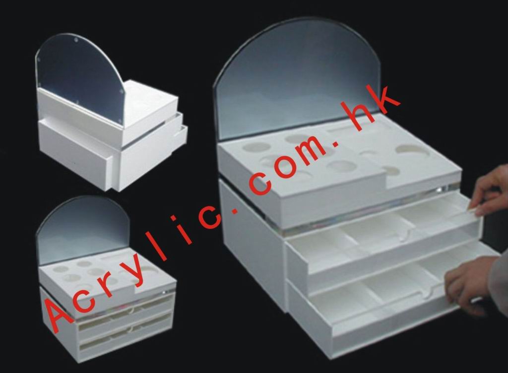 Acrylic cosmetic display unit