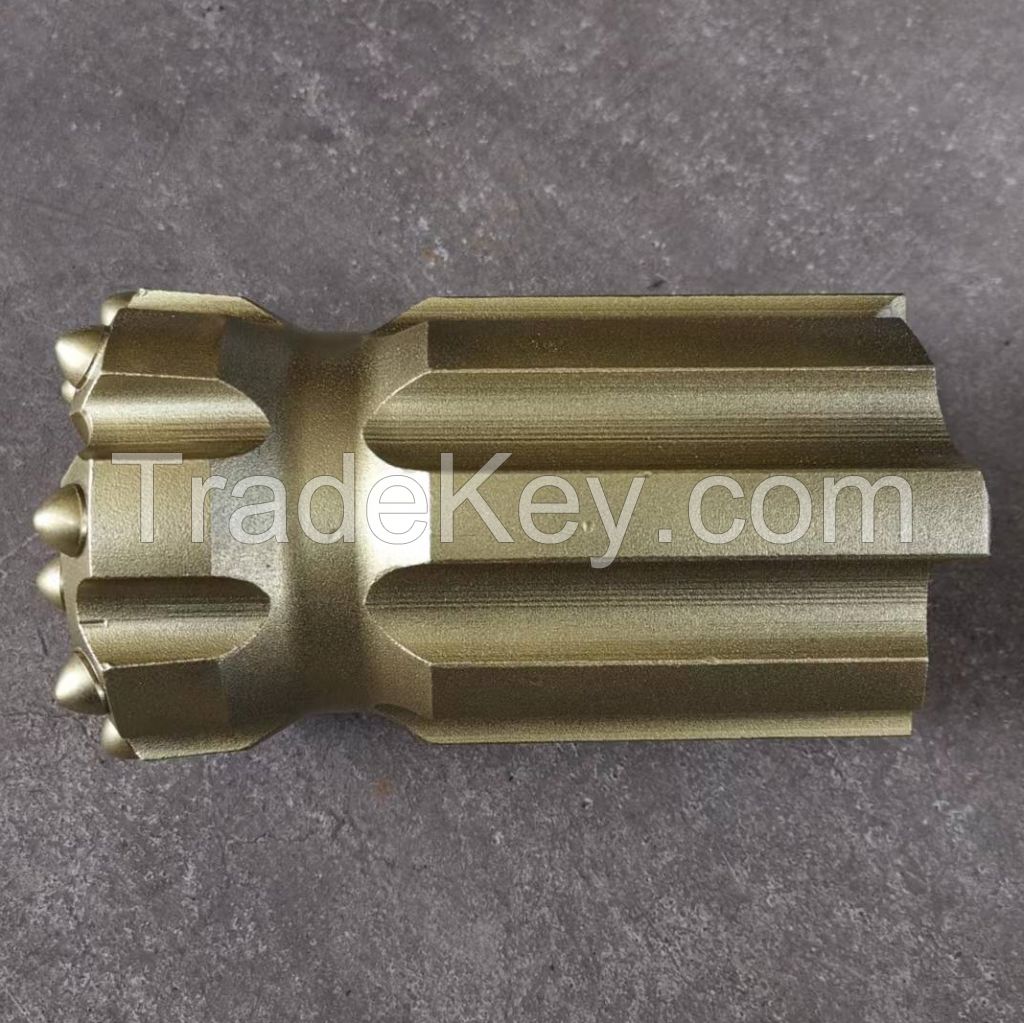 Tapered button bit and R25 R32 T38 T45 T51 GT60 button drill bit