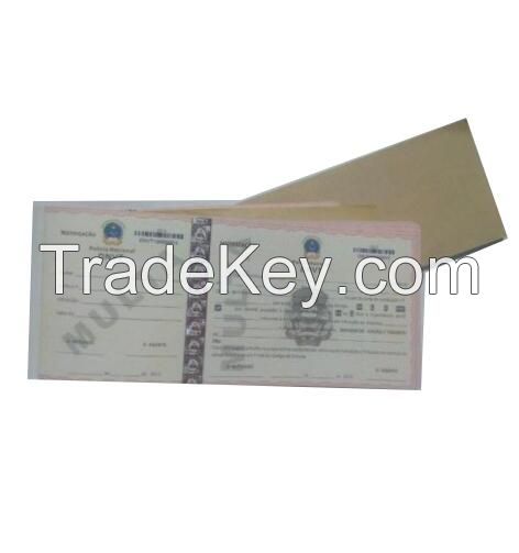 UV invisible logo printing booklet ticket coupon card ticket