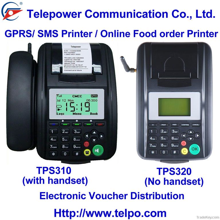 TPS320 SMS Printer, GPRS Printer, PIN Voucher POS Device