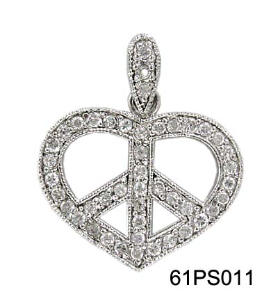 peace sign pendant