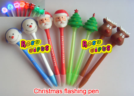 flashing Christmas pen