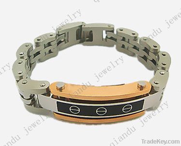 fashion 316L stainless steel gold plated men chain bracelet