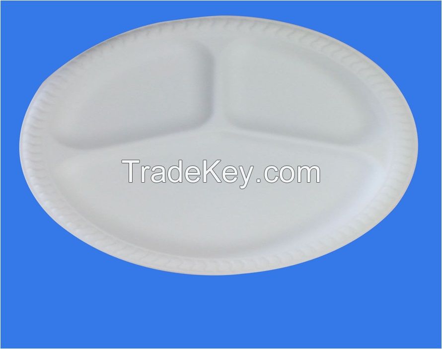 biodegradable corn starch base food plates disposable 9oz