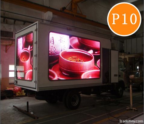 PH10 outdoor full color truck-mounted moving led display