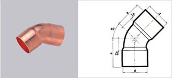 air conditioner fittings-elbow copper