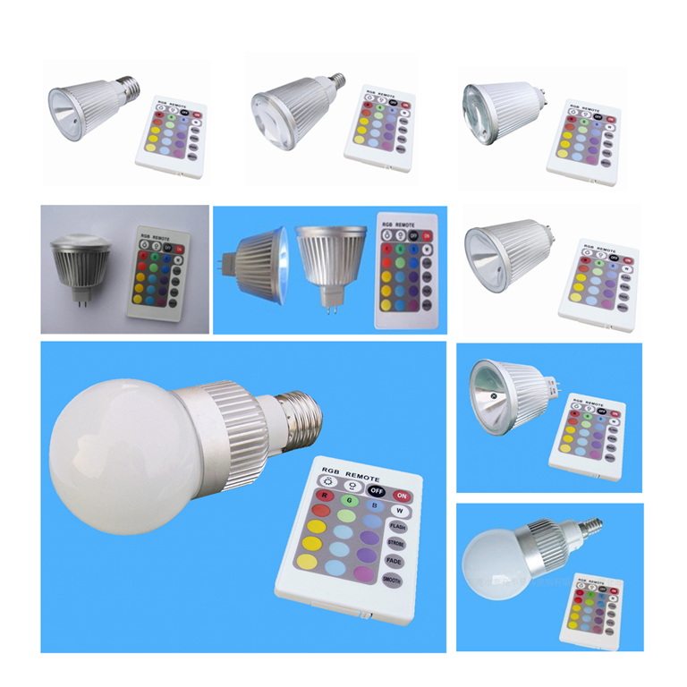 GU10-5W , RGB control LED spotlight with Lens