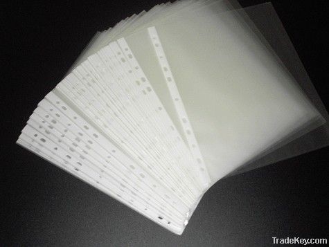 A4 antistatic PP sheet protector，ESD punched pocket，clear pocket