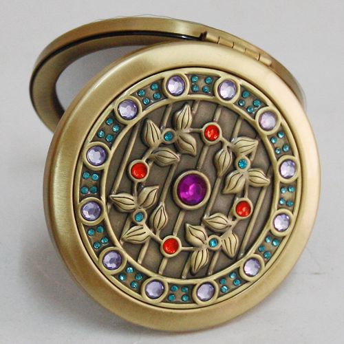 Rhinestone cosmetic makeup pocket compact mirror gift 002