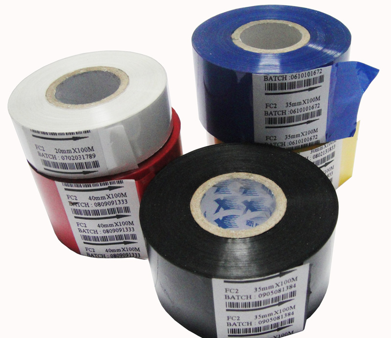 Black 30mm*100M Hot coding foil to print Batch-number