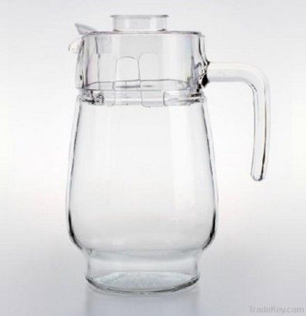 glass jug and cu set, water jug, drinkware glass glass water pot/glass p