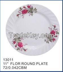 eurohome hotel event restaurant white round custom cheap melamine plate Kids Melamine Plates Melamine Charger Plates Melamine Compartment Plate