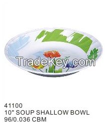 Durable big capacity eco friendly functional melamine blue rice bowl Colored different size flat bottom melamine bowl