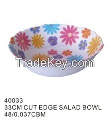 Various certificate melamine colorful salad bowl Best selling good price plastic salad serving bowl