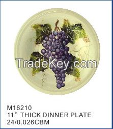 melamine serving tray custom cheap melamine plate  Dishwasher safe Food grade melamine porcelain dinner plate in pure white color