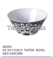 Various certificate melamine colorful salad bowl Best selling good price plastic salad serving bowl