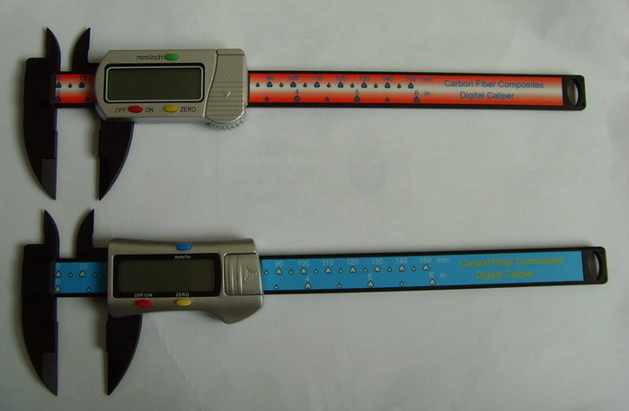 Electronic Plastic Carbon Fiber Composite Digital Caliper and Calliper