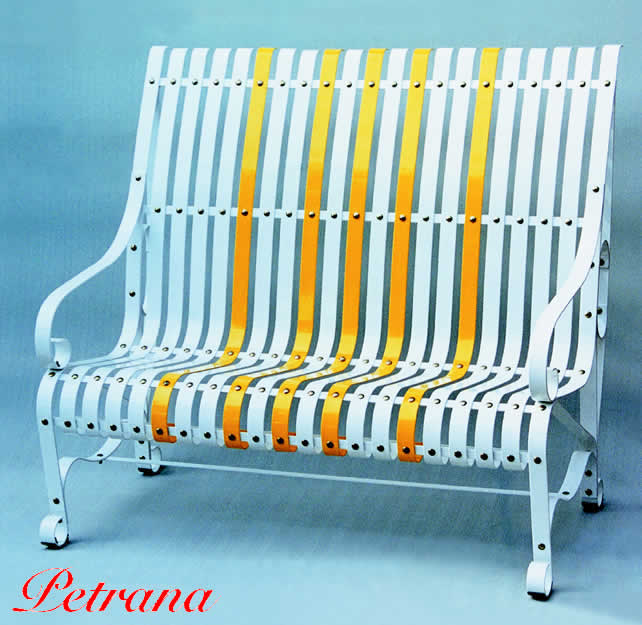 PETRANA bent steel bench