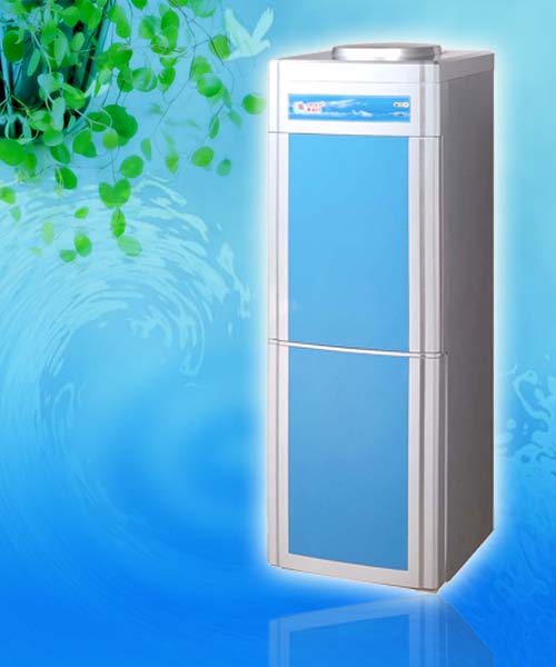 V#(BLUE) vertical water dispenser with cabinet/fridge