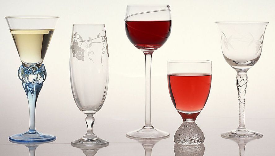 Elegant glass goblet