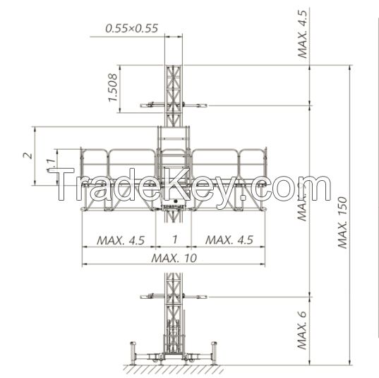 Single Mast Climbing Work Platform 