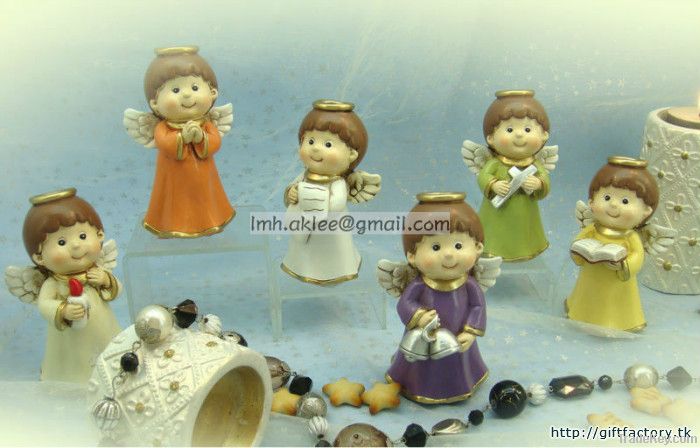 mini polyresin angel  Resin Angel Garden Decoration poly angel