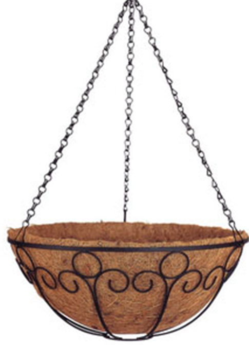 Round Hanging Basket with Coco Liner