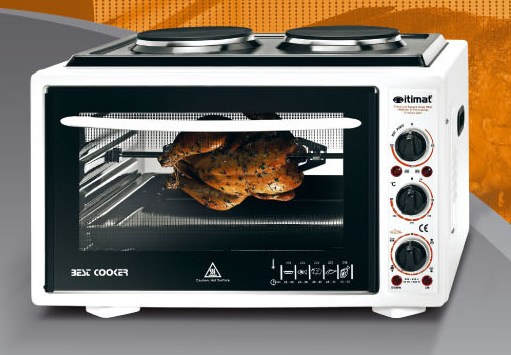 Electric Square Oven 35 Lt. Double HotPlate &amp; Chicken Grill