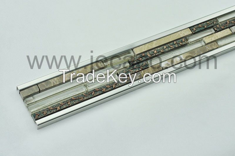 stainless steel mosaic decor trim,tile trim