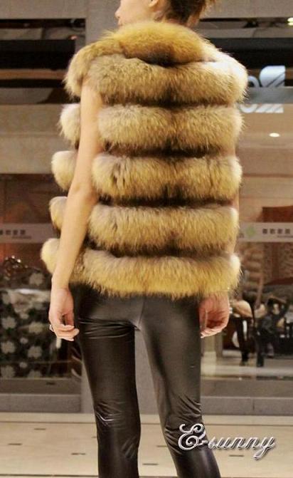 raccoon fur vest