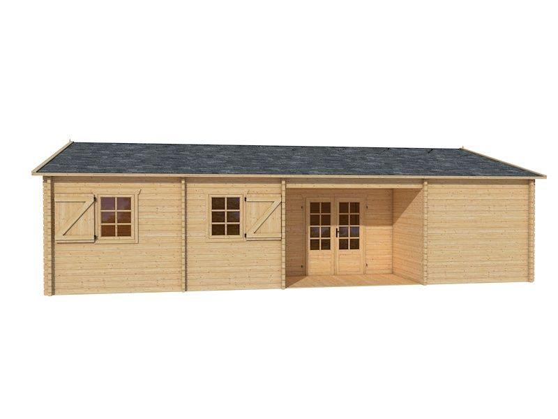 45mm wall thickness log cabins, log sheds, garden houses