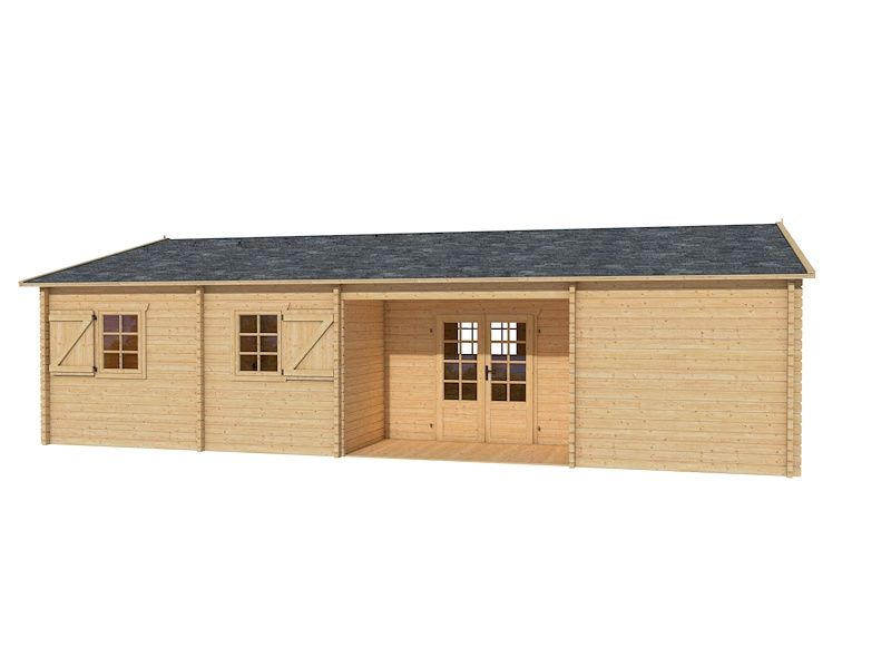 45mm wall thickness log cabins, log sheds, garden houses