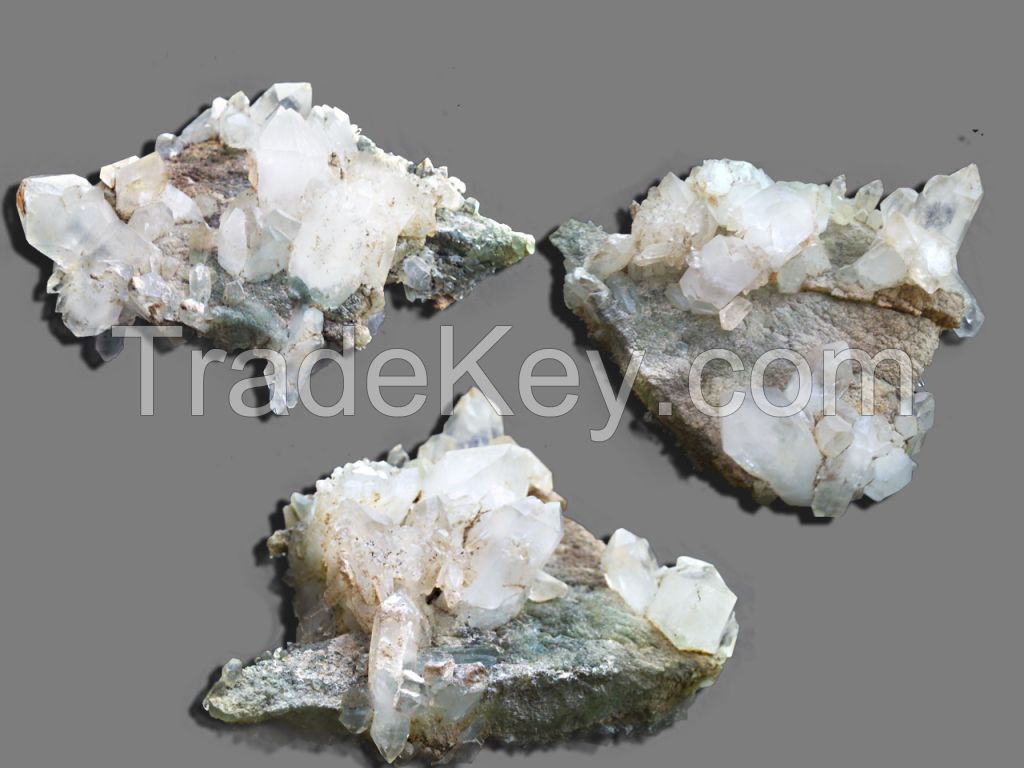 Double sided aesthetic prehnite with Quartz Specimen